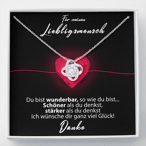 Divesart - Weißgold Halskette - An meinen Lieblingsmensch - Herz